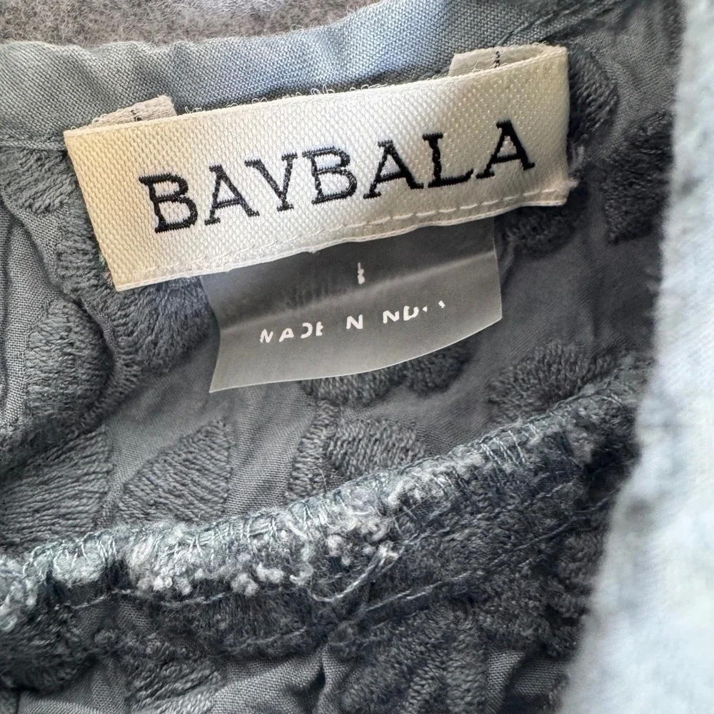 Baybala Kids Blue Grey Floral Embroidered Ruffle Sleeveless Cotton Dress Size 3T